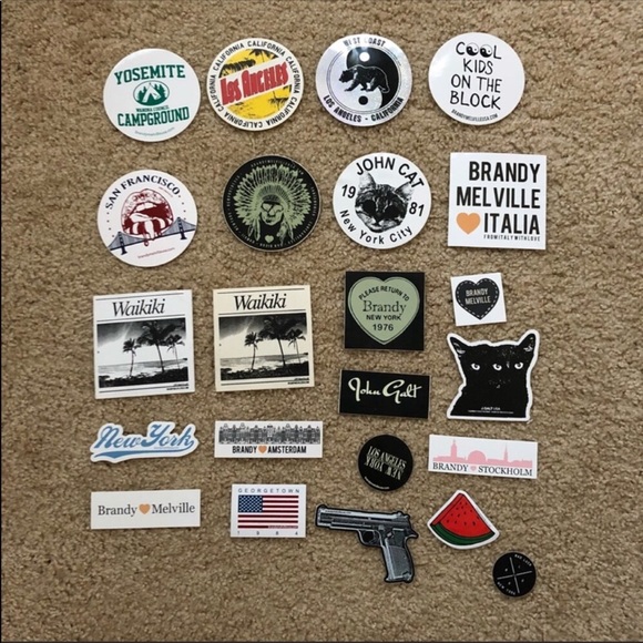 50 RANDOM BRANDY MELVILLE STICKERS - Picture 5 of 5